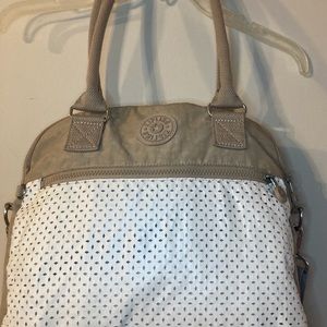Kipling Cadie Satchel Nylon Bag Purse Tote Eyelet